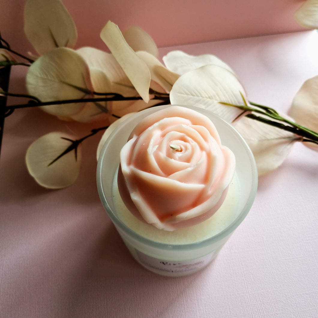 Rose Candle (frosted jar)