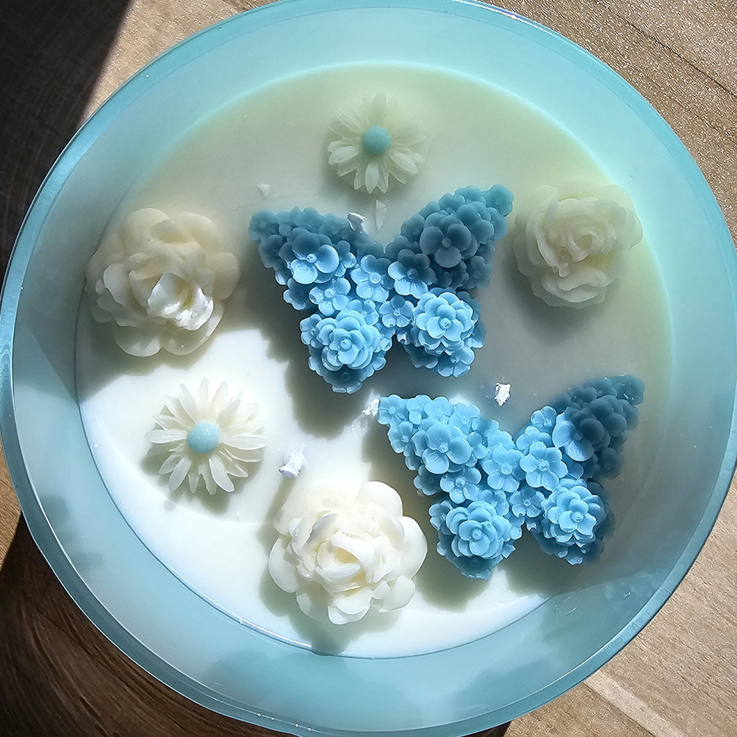 Blue Butterfly Candle Bowl